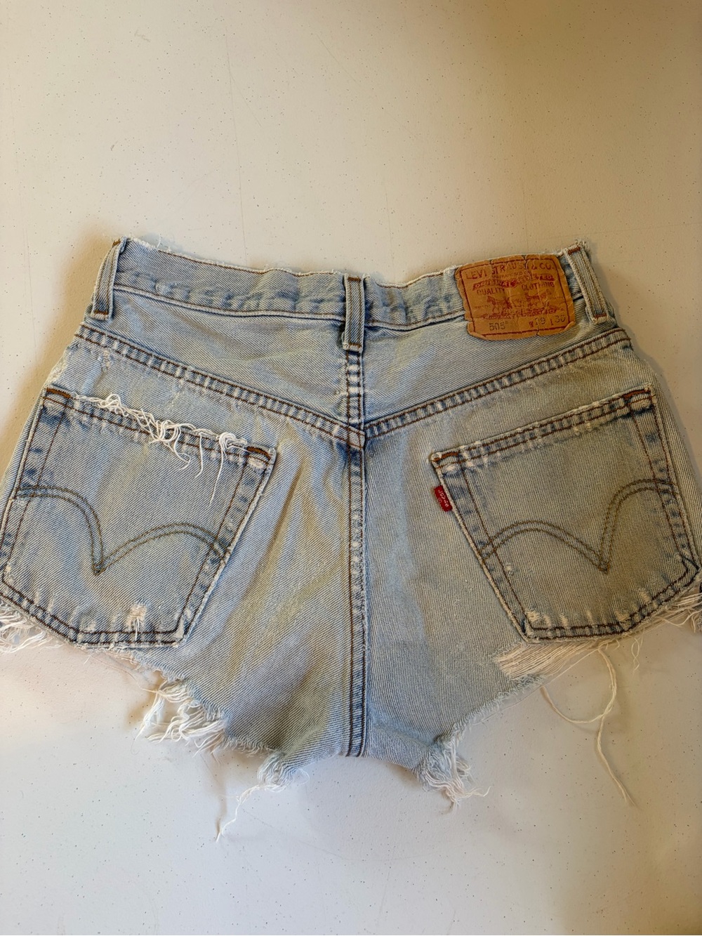 Vintage Levis 505 Jean Shorts Cutoffs Frayed Raw Hem Festival Beach Size 26 29